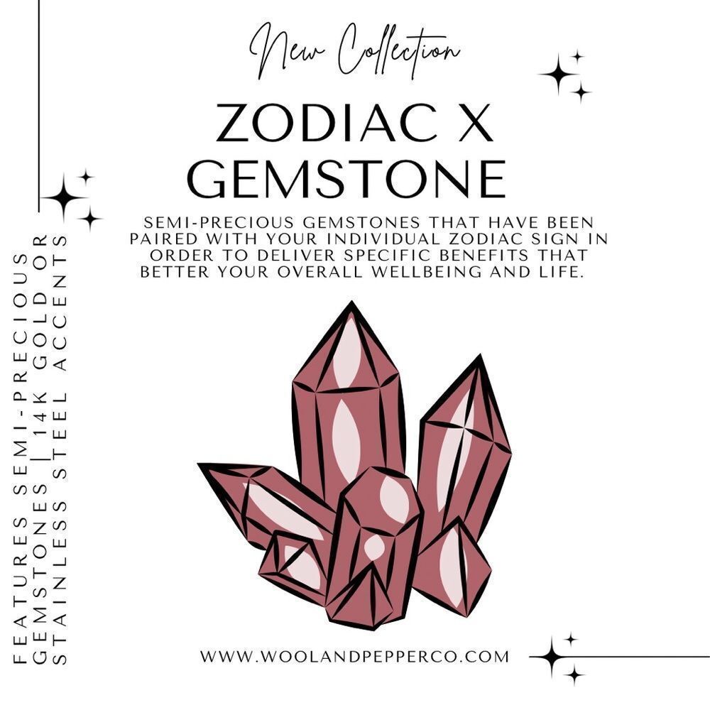 COPY - NWT Wool + Pepper Co. Zodiac + Gemstone Pairing Ring